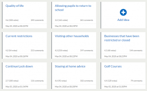 screen capture of ideas on dialogue site