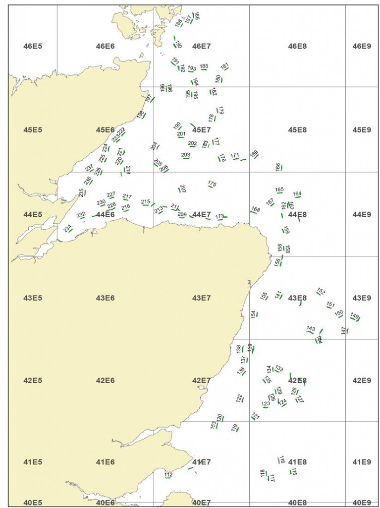 Alba 1014A Map - East Coast Scallop Survey 2014