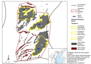 Figure 6 - ADCP positions within fishing activity boxes