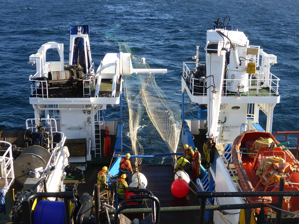 Trawling for smolts MRV Scotia. Photo by Ross Gardiner © Crown copyright