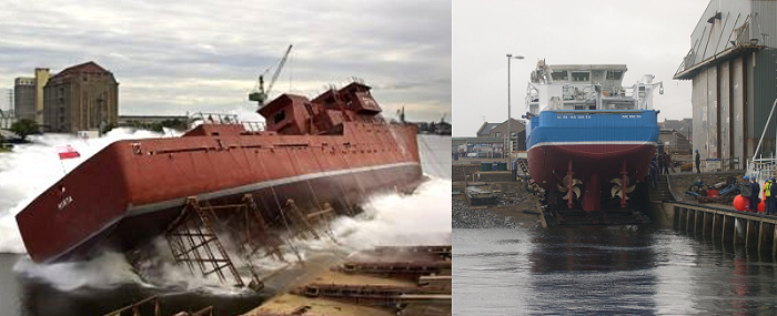 Hirta and Alba at their respective launches
