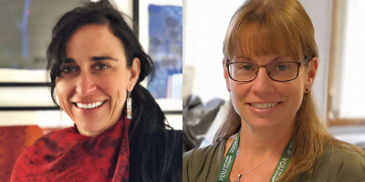 Women in Scottish Aquaculture co-chairs Teresa Garzon and Rowena Hoare
