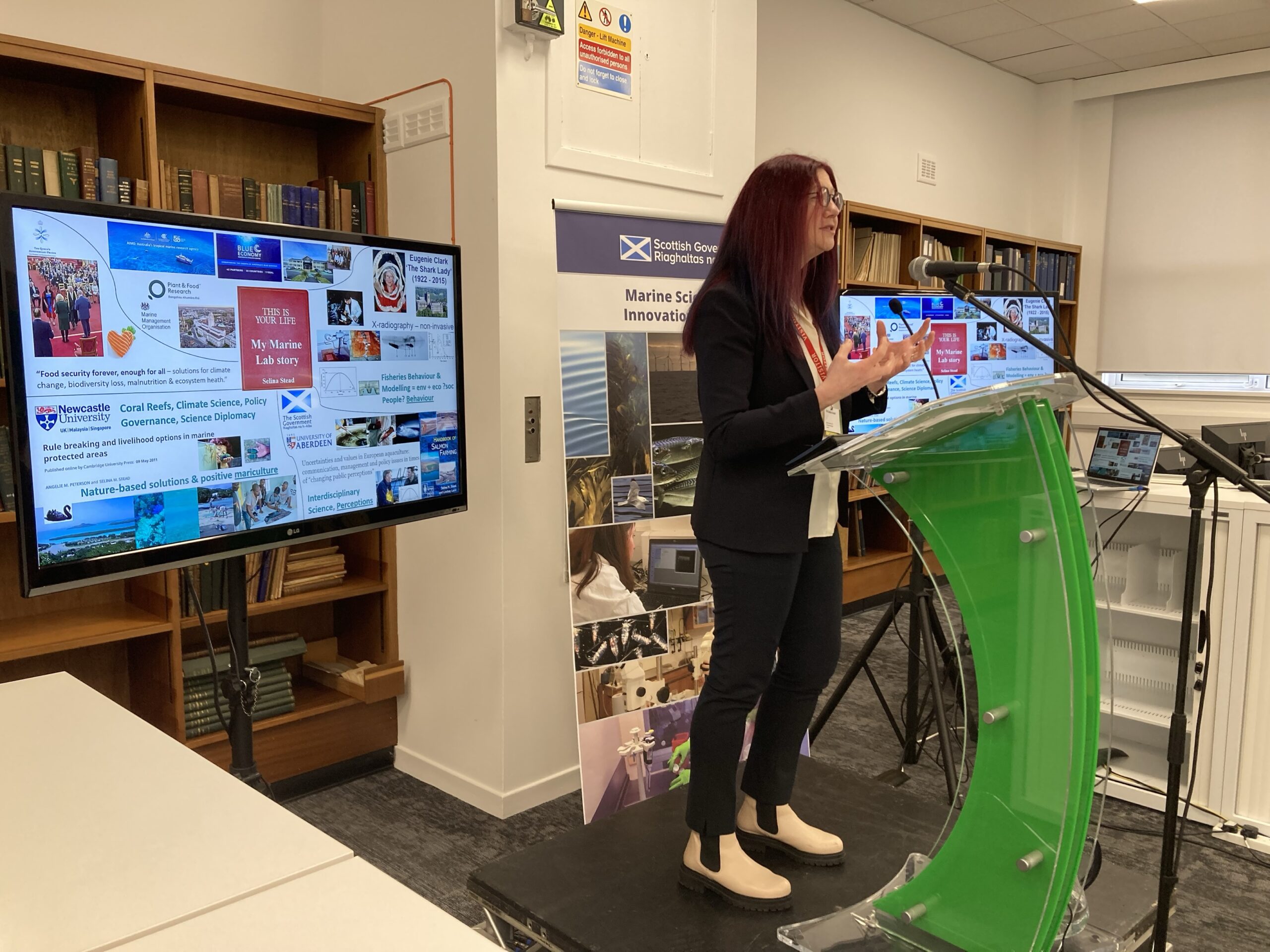 Selina Stead giving a speech at the launch event.