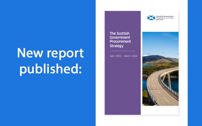 New report published - The Scottish Government Procurement Strategy 2022 to 2024