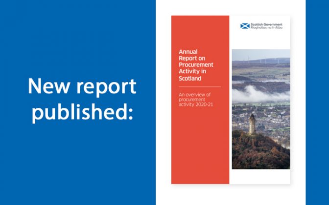 Ministers report for public procurement activity in Scotland 2020-2021
