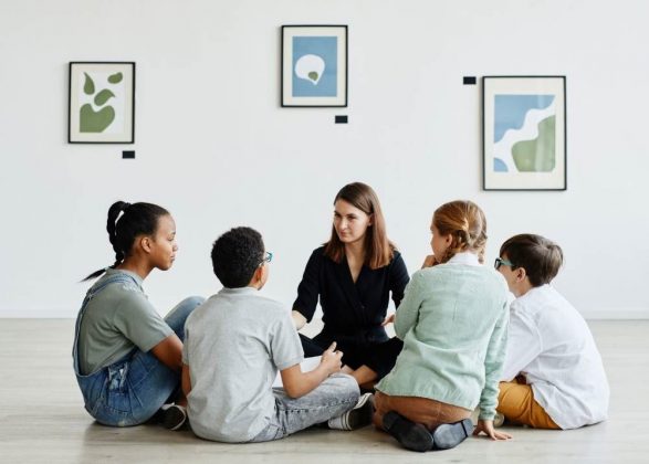 Children taking part in a consultation