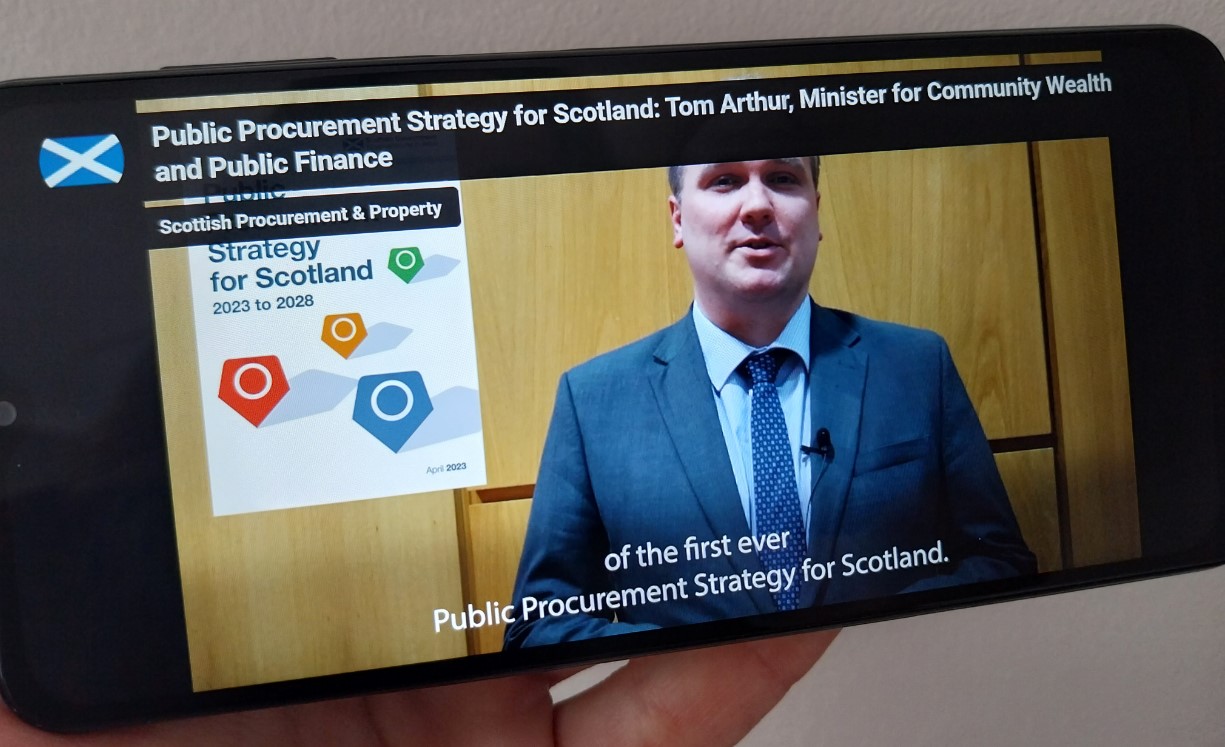 Video on phone with subtitles