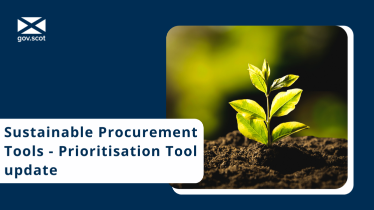 Sustainable Procurement Tools - Prioritisation Tool update