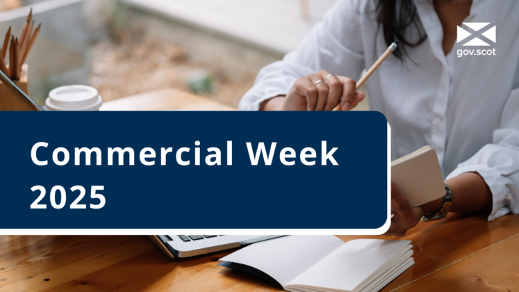 decorative image of women studying with text "Commercial Week 2025".